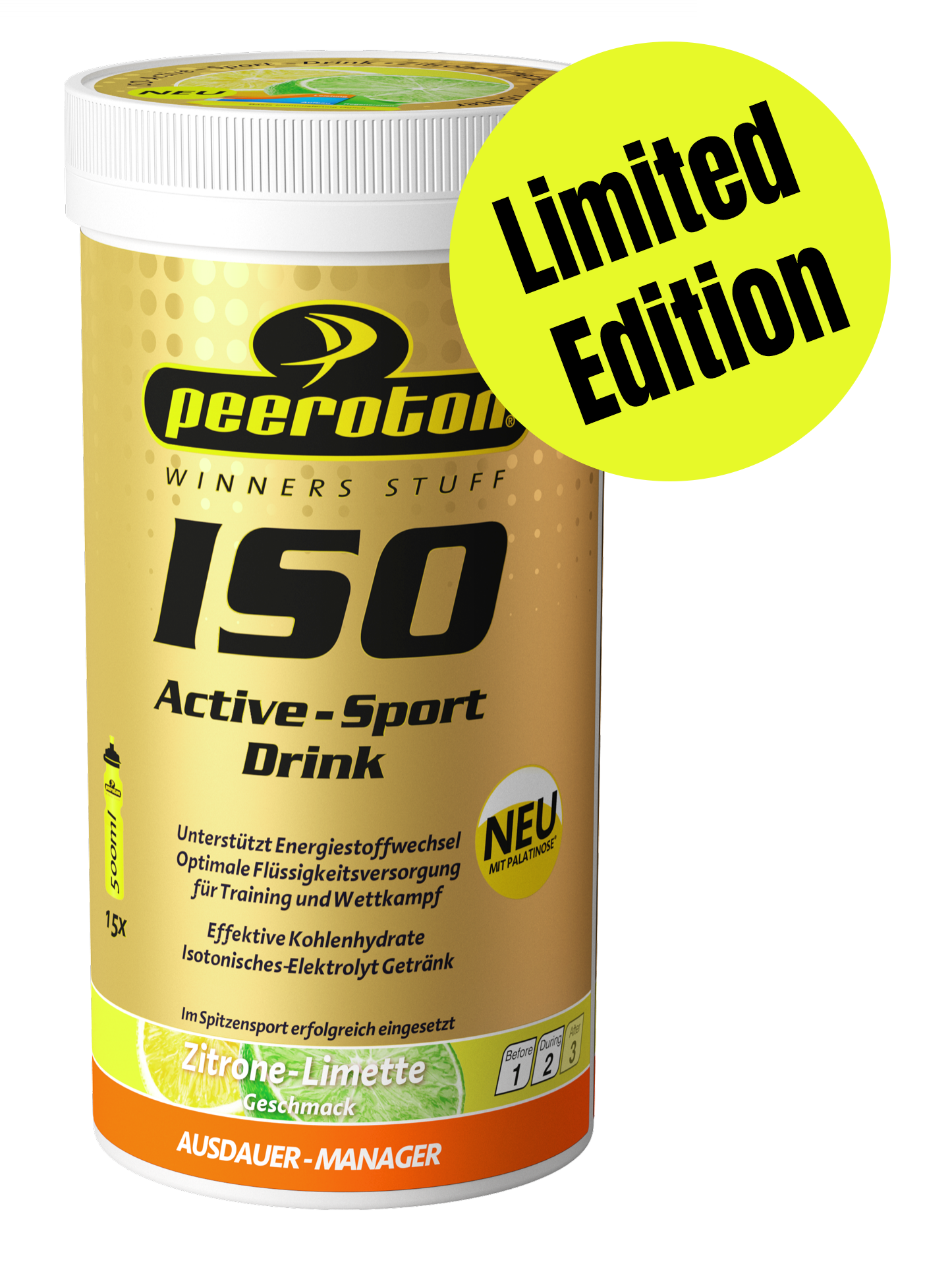 Peeroton ISO-ACTIVE Sportdrink 300g Zitrone-Limette // Ausdauer Peeroton ISO-ACTIVE Sportdrink 300g Zitrone-Limette // Ausdauer