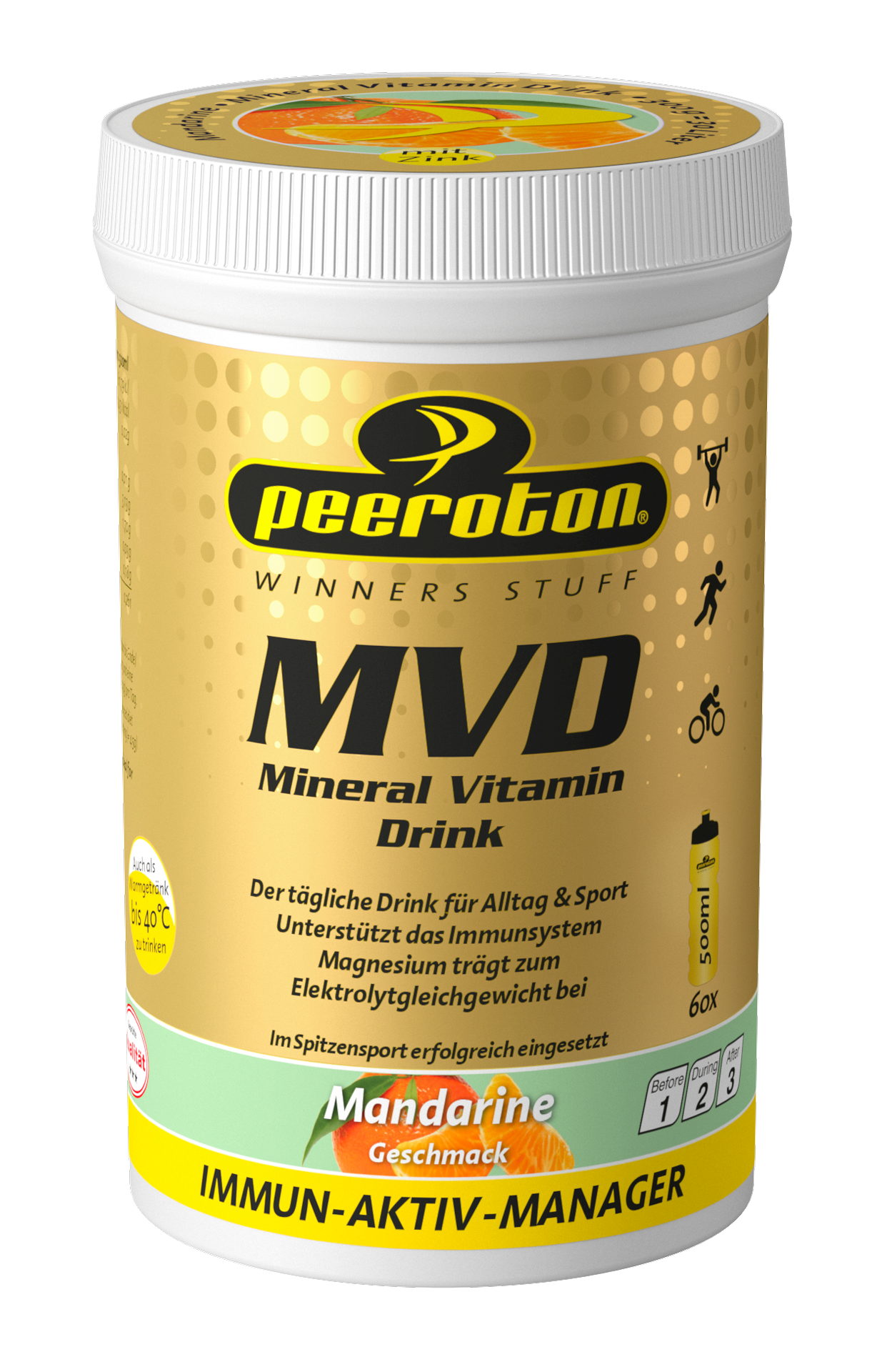 Peeroton MINERAL VITAMIN Drink Mandarine 300g ( für 30 Liter Getränk) - Immun Aktiv