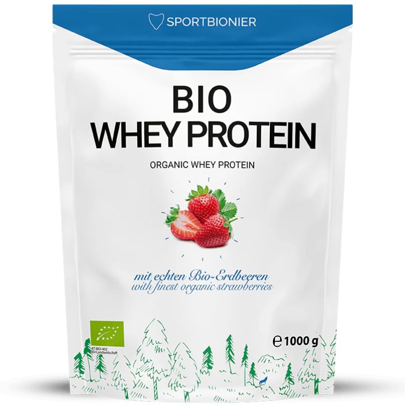 Sportbionier Bio Whey Protein Erdbeere 1000g VORTEILSPACKUNG