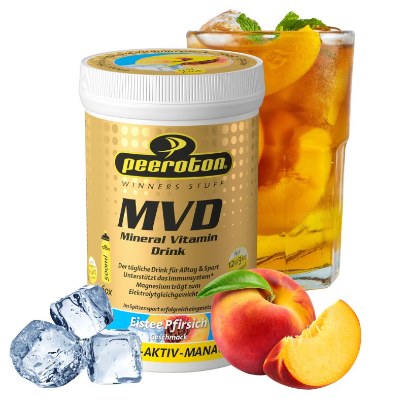 WIEDER DA! Peeroton MINERAL VITAMIN Drink Eistee-Pfirsich 300g ( für 30 Liter Getränk) - Immun Aktiv 