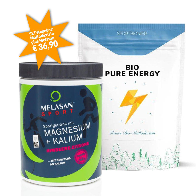 Sportbionier Bio Maltodextrin und Melasan Magnesium/Kalium Himbeer-Zitrone