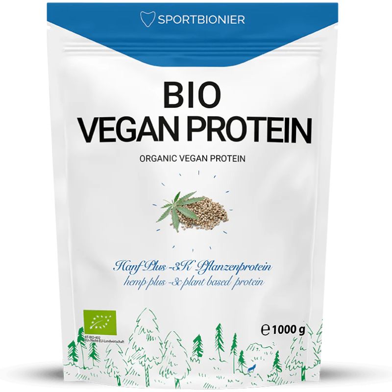 Sportbionier Bio Vegan Hanf + Pflanzenprotein 1000g