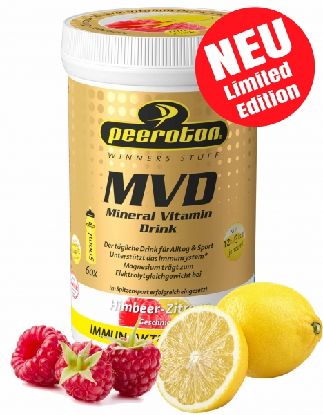 Peeroton MINERAL VITAMIN Drink Himbeer-Zitrone 300g ( für 30 Liter Getränk) - Immun Aktiv