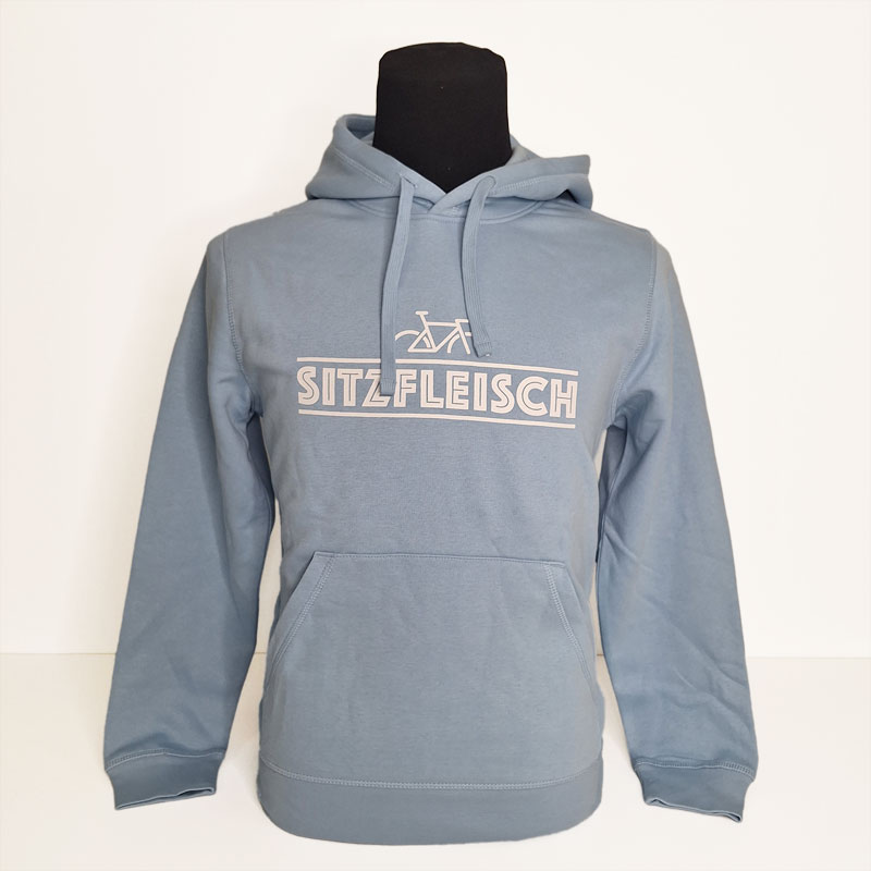 Hoodie Unisex "Sitzfleisch" - Farbe Sky Blue