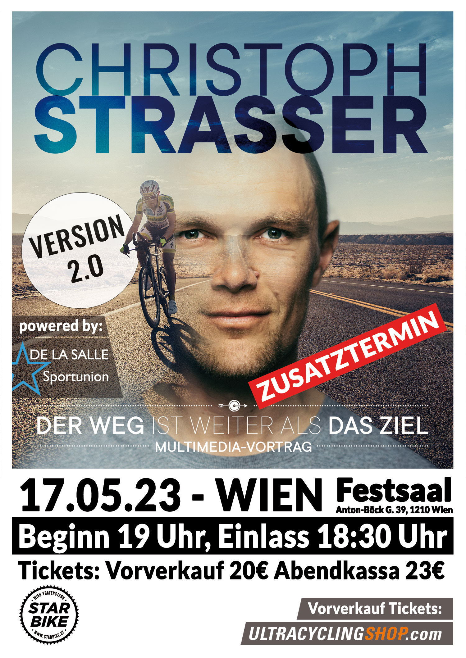 ZUSATZTERMIN! Vortrag "Der Weg ist weiter als das Ziel 2.0" - WIEN - Festsaal Bildungscampus De la Salle // 17. Mai 2023