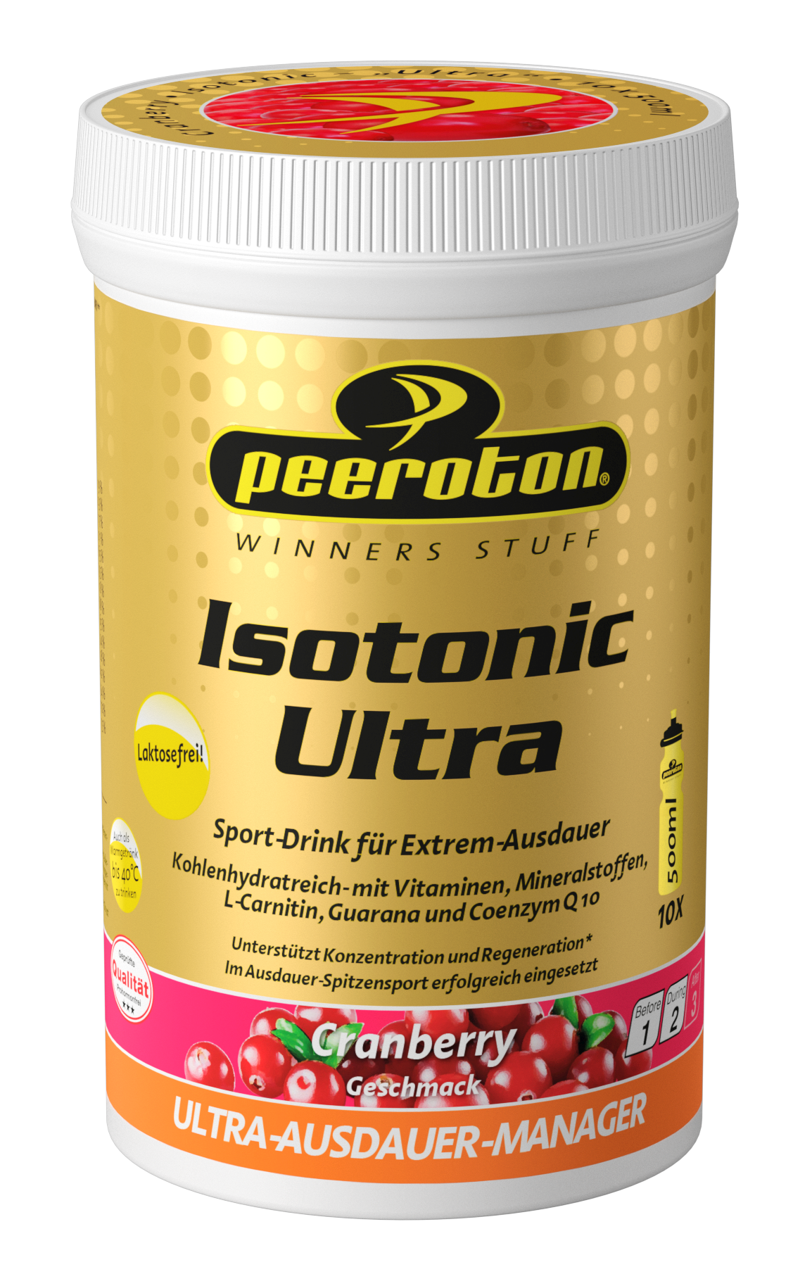 Peeroton ISOTONIC ULTRA Sportdrink 300g Cranberry  // Ausdauer