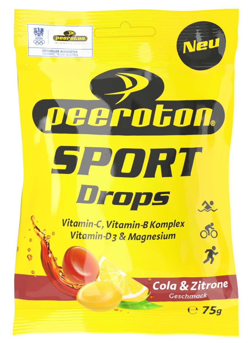 TOO GOOD TO GO! Peeroton Sport Drops // Energie zum Kauen // 75g Cola & Zitrone 