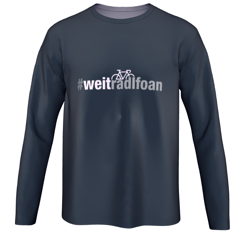 Longsleeve #weitradlfoan - Farbe Navy Blue Longsleeve #weitradlfoan - Farbe Navy Blue