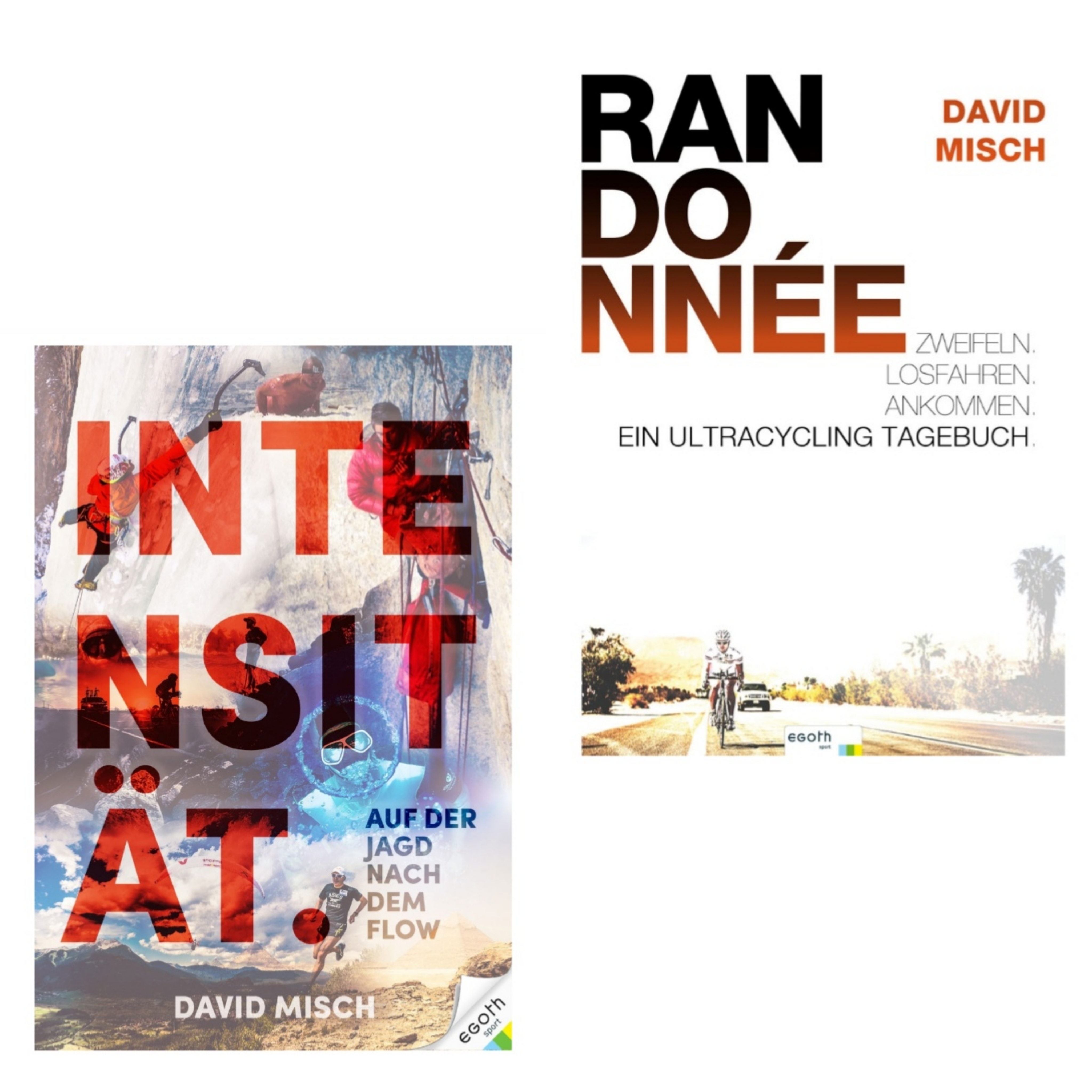 Buch-Set "Intensität. Auf der Jagd nach dem Flow & Randonnée. Ein Ultracycling-Tagebuch." Von David Misch