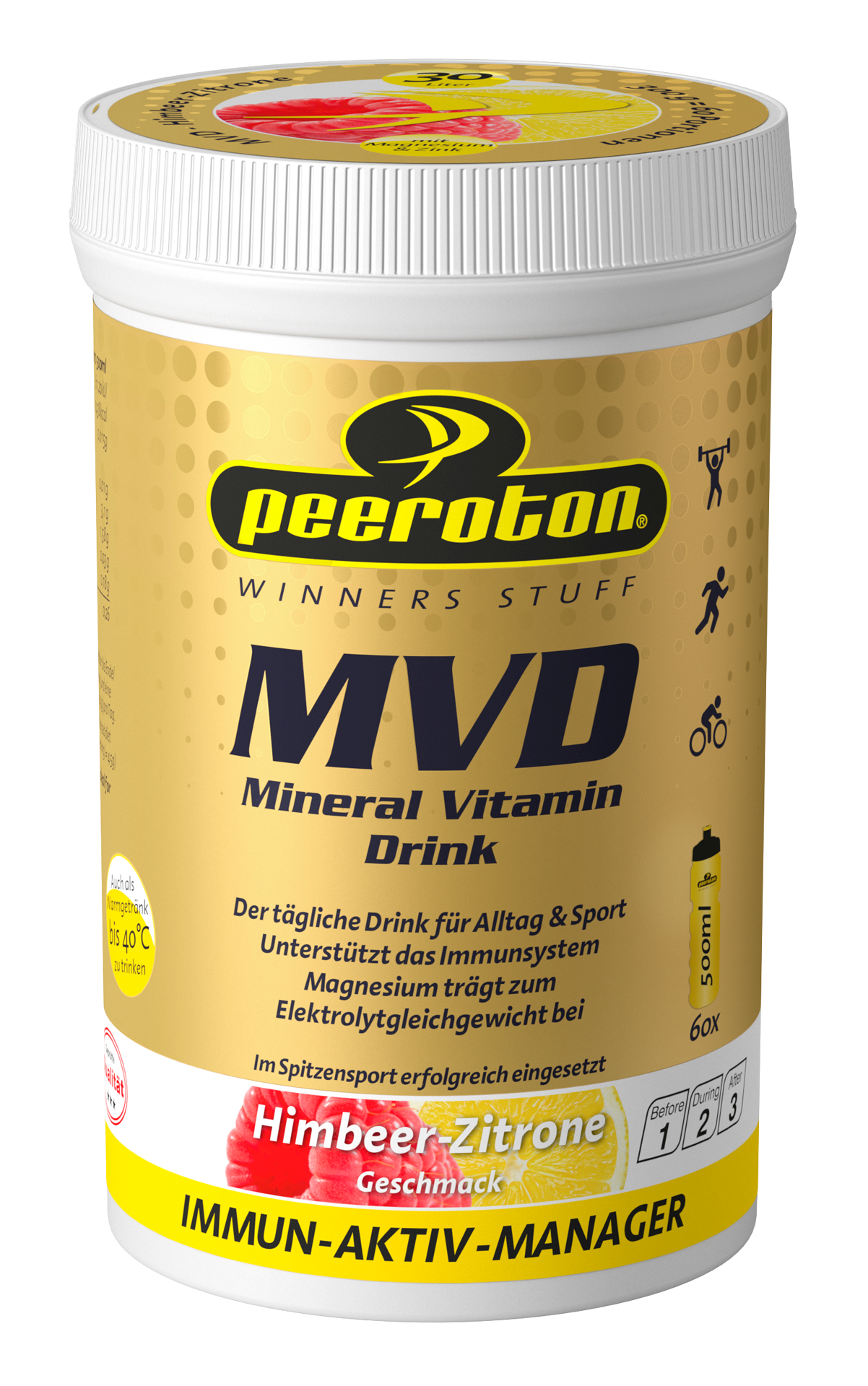 Peeroton MINERAL VITAMIN Drink Himbeer-Zitrone 300g ( für 30 Liter Getränk) - Immun Aktiv