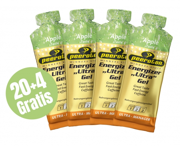 Peeroton ENERGIZER ULTRA Gel 40g Apfel, 20+4 Gratis Peeroton ENERGIZER ULTRA Gel 40g Apfel, 20+4 Gratis