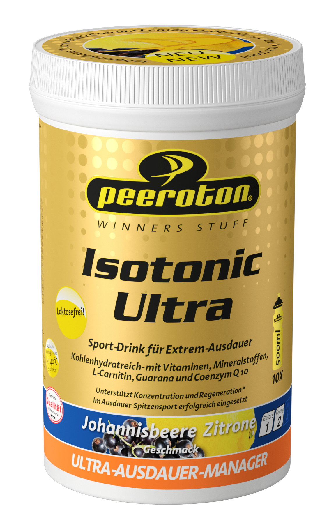 Peeroton ISOTONIC ULTRA Sportdrink 300g Johannisbeere-Zitrone  // Ausdauer