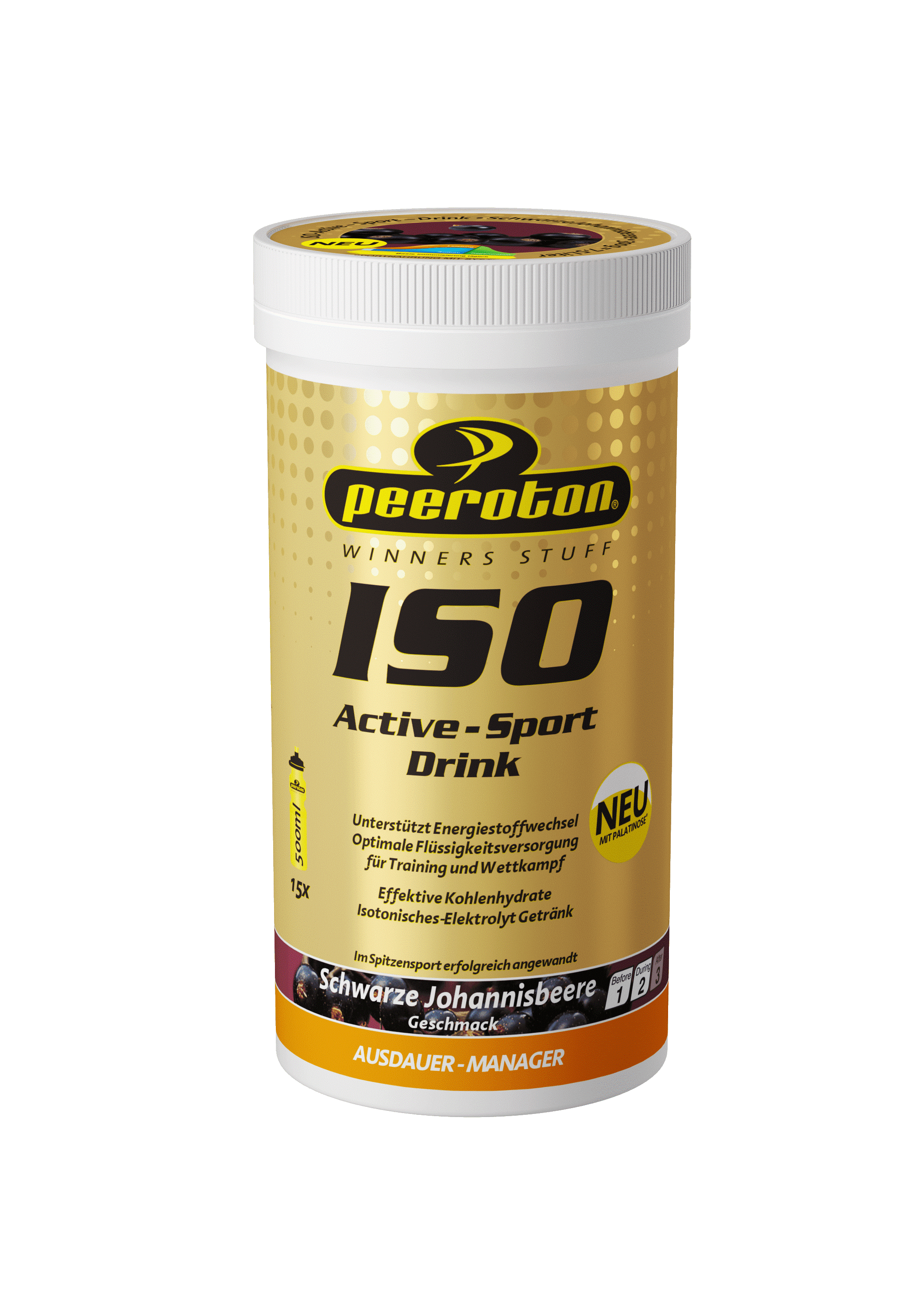 Peeroton ISO-ACTIVE Sportdrink 300g Schwarze Johannisbeere  // Ausdauer 