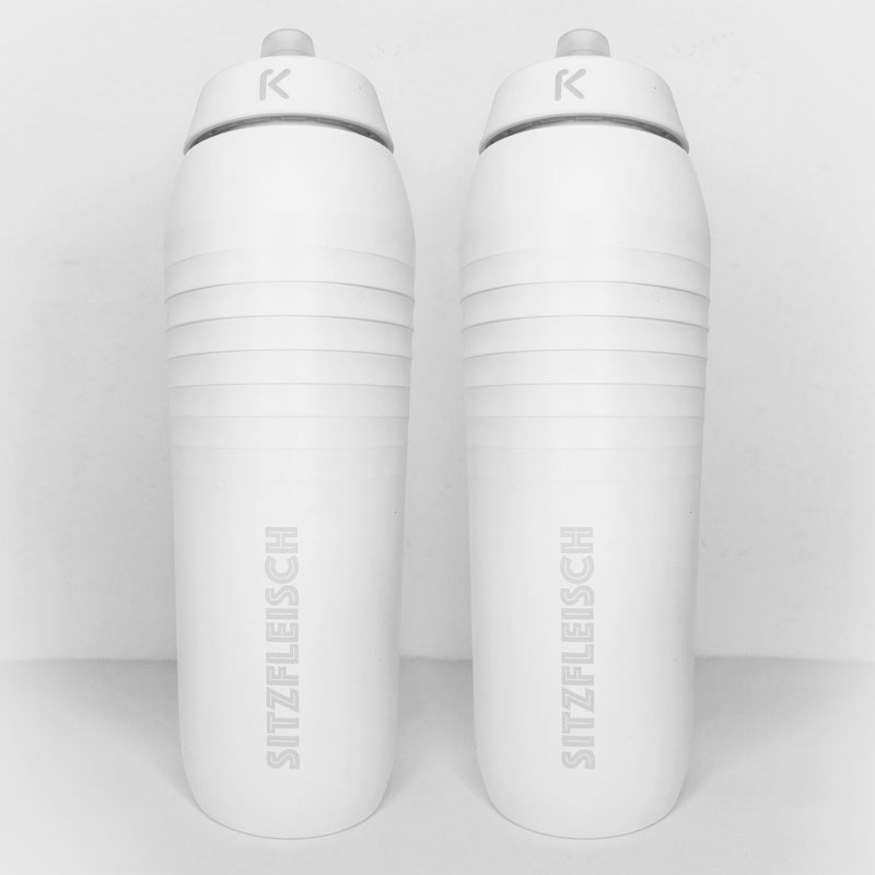 2er-SET // Sitzfleisch Trinkflasche - Limited Edition WHITE - Keego