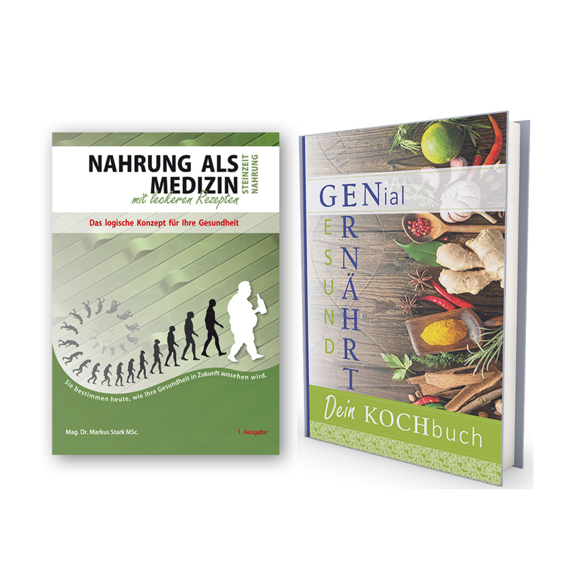 Buch-Set "Nahrung als Medizin" und "GENial Ernährt" von Dr. Markus Stark und Sigrid Stark