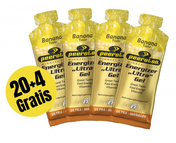 Peeroton ENERGIZER ULTRA Gel 40g Banane, 20+4 Gratis Peeroton ENERGIZER ULTRA Gel 40g Banane, 20+4 Gratis