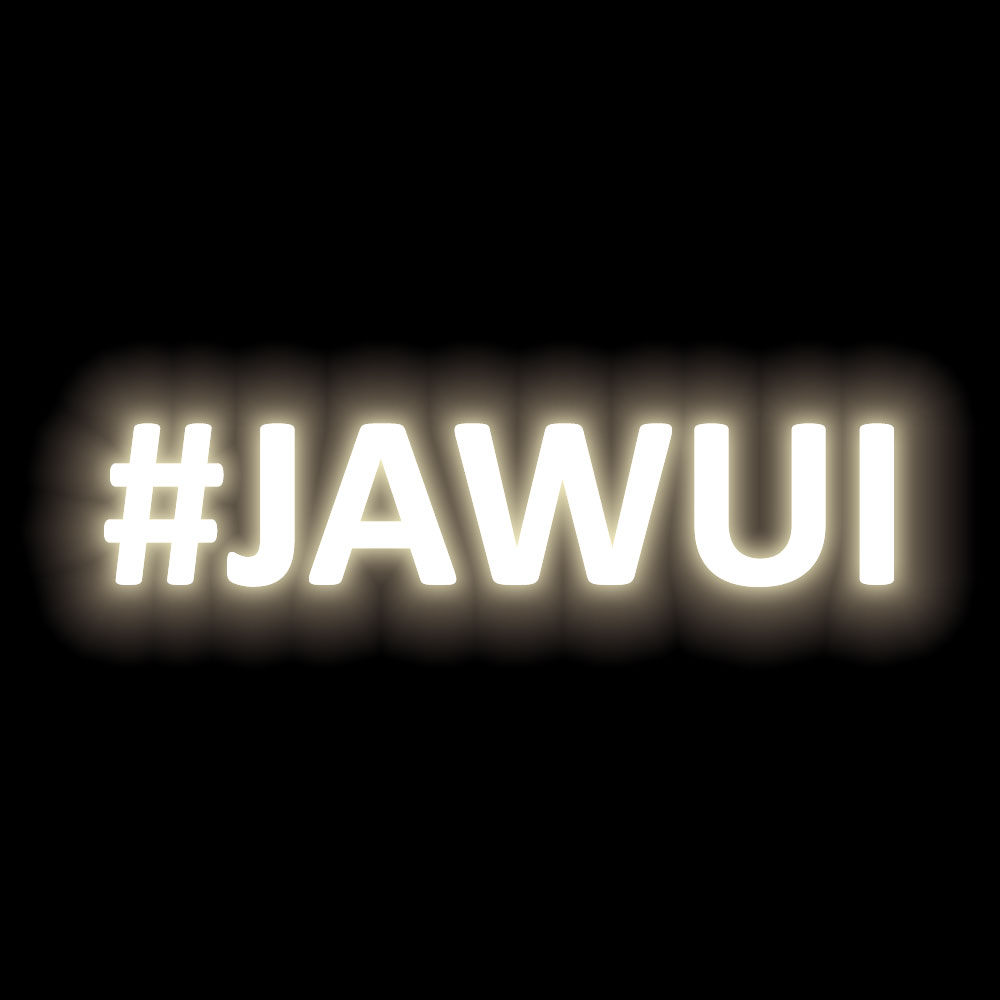 Sticker #jawui - SILBER (WEISS REFLEKTIEREND)