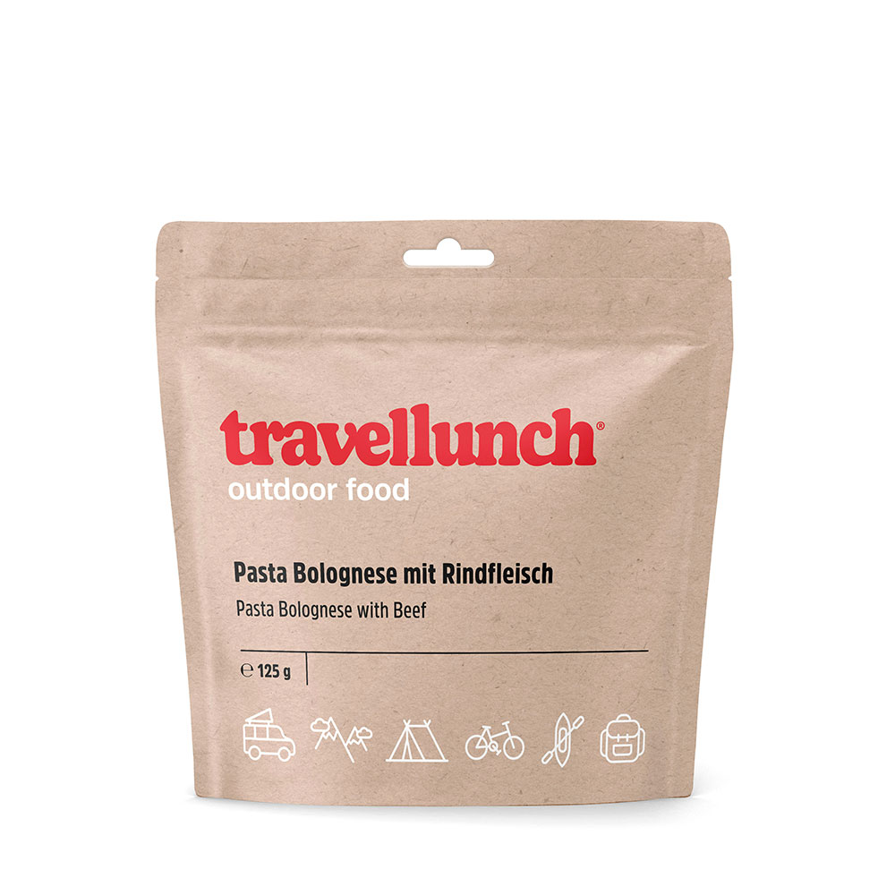 Travellunch - Lightweight Food - Bikepacking // Bolognese-Pasta mit Rindfleisch 125g 