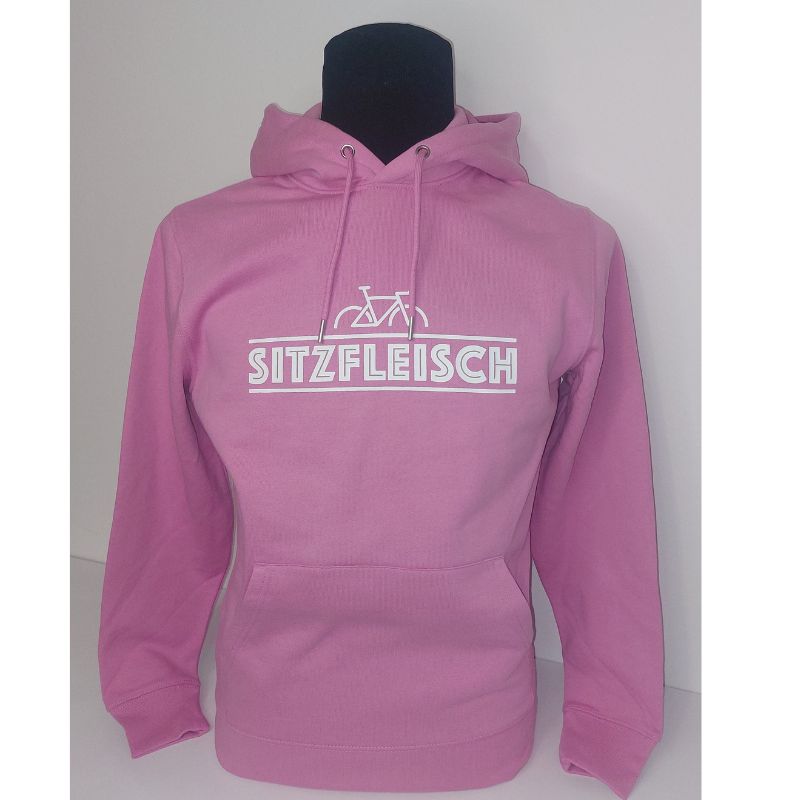 Hoodie Unisex "Sitzfleisch" - Farbe Bubble Pink