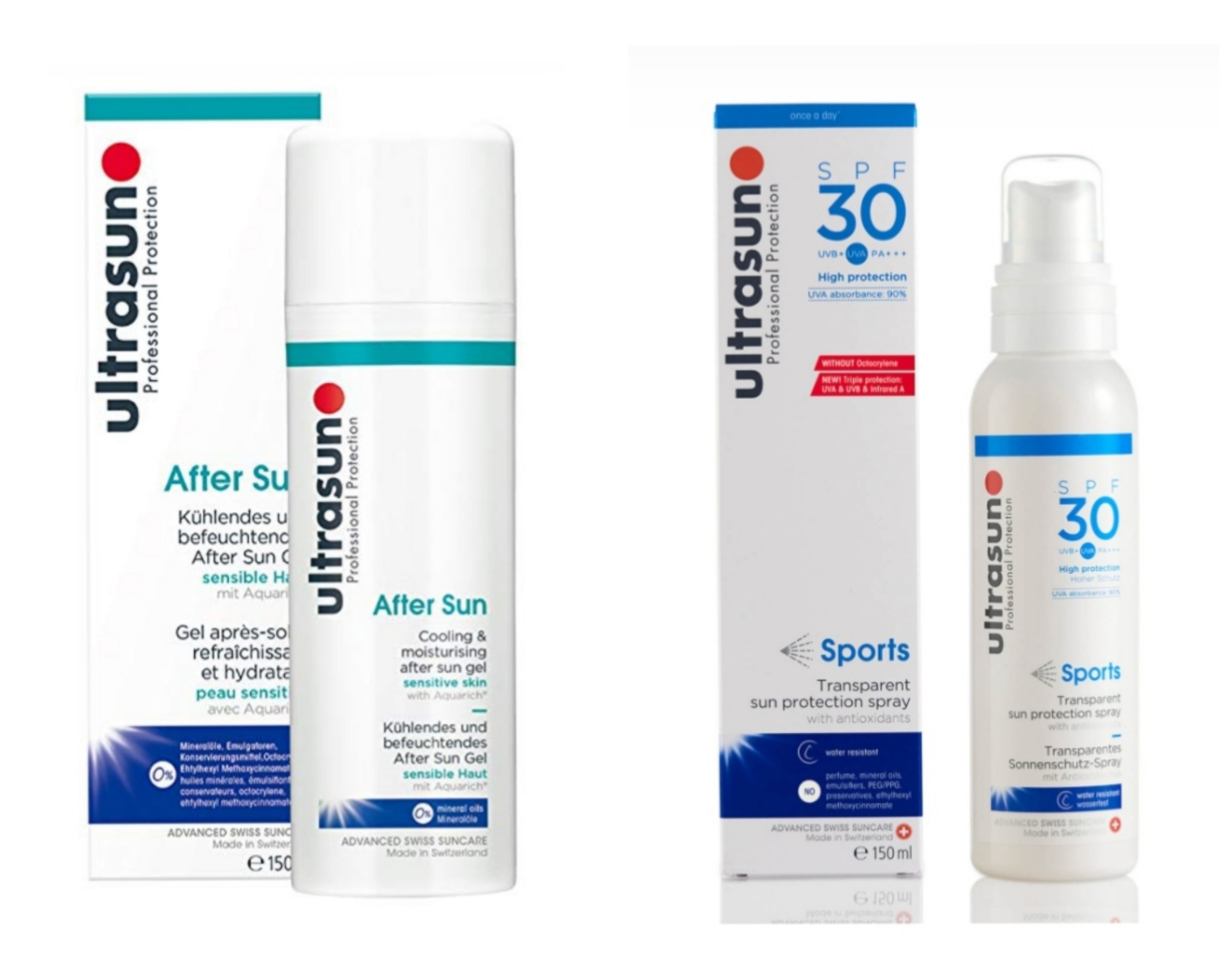 Ultrasun Paket  Sports Spray SPF 30 und After Sun, 150ml