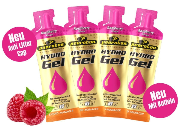 Peeroton HYDRO Gel 60ml Himbeere (mit Koffein), 20+4 Gratis