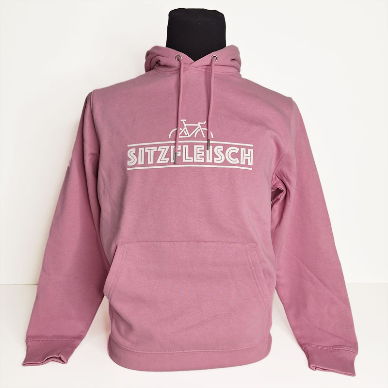 Hoodie Unisex "Sitzfleisch" - Farbe Bubble Pink