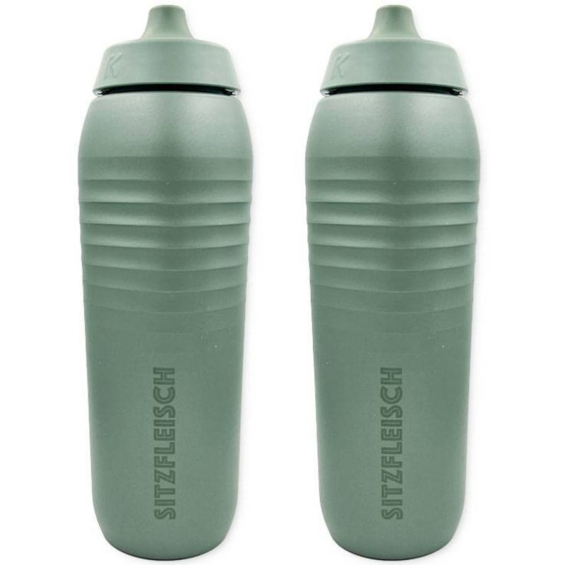 2er-SET // Sitzfleisch Trinkflasche - Limited Edition GRAVEL GREEN - Keego